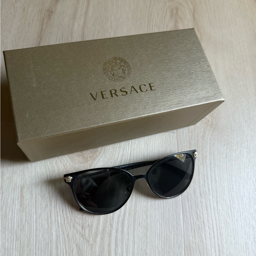 Versace Black Sunglasses with Gold Box VE2168